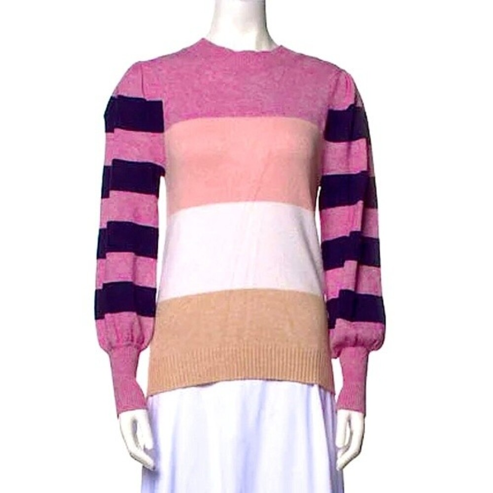 Shopbop Line & Dot Large Adler Sweater Lilac Stripe Stripe Crew Neck Purple Long